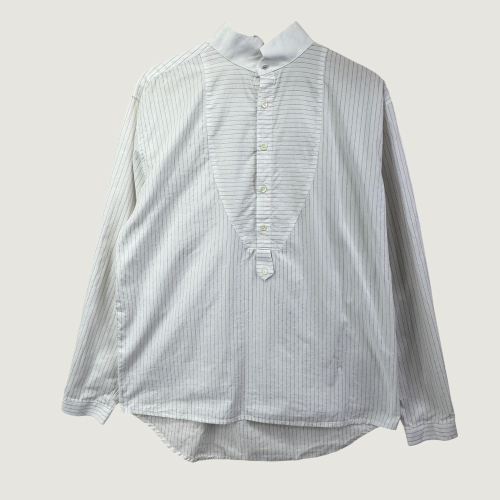 Scully Rangewear Doc Stripe Mens M Rangers Miner Ranchers Western White Shirt